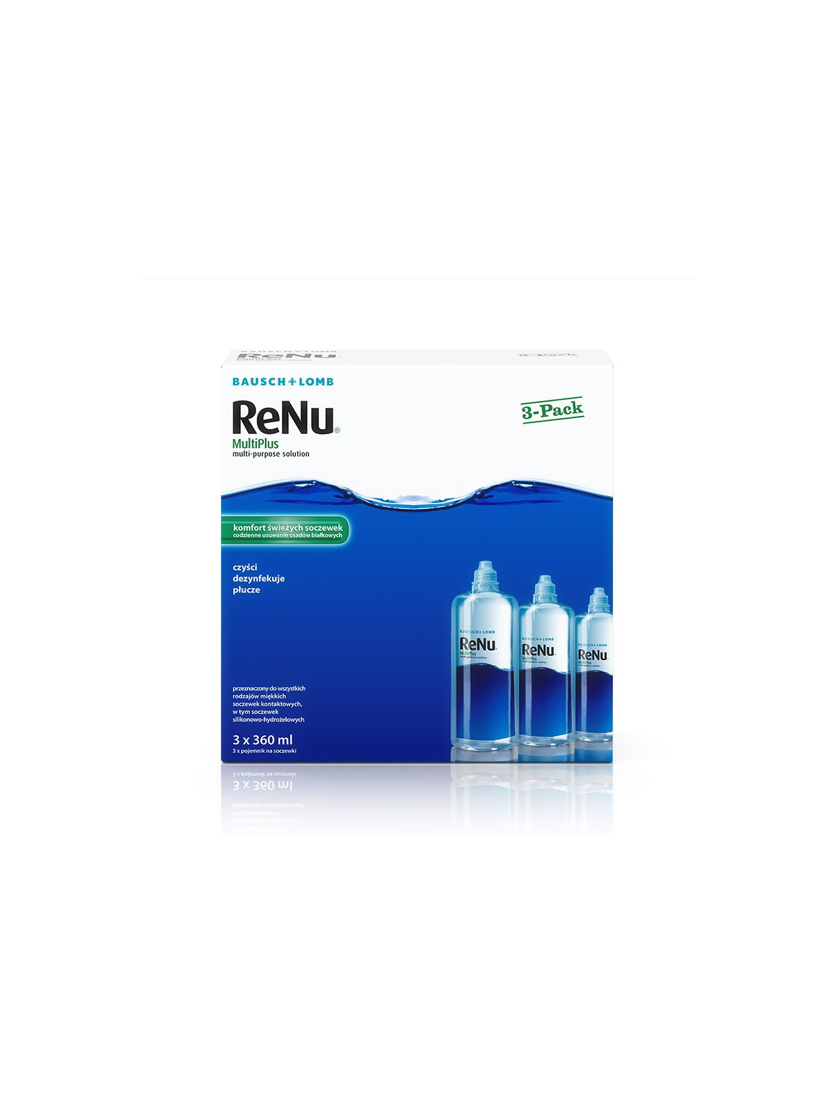 Płyn do soczewek kontaktowych ReNu Multiplus 3x360 ml