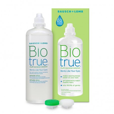 Płyn do soczewek kontaktowych Biotrue 300 ml + torba GRATIS