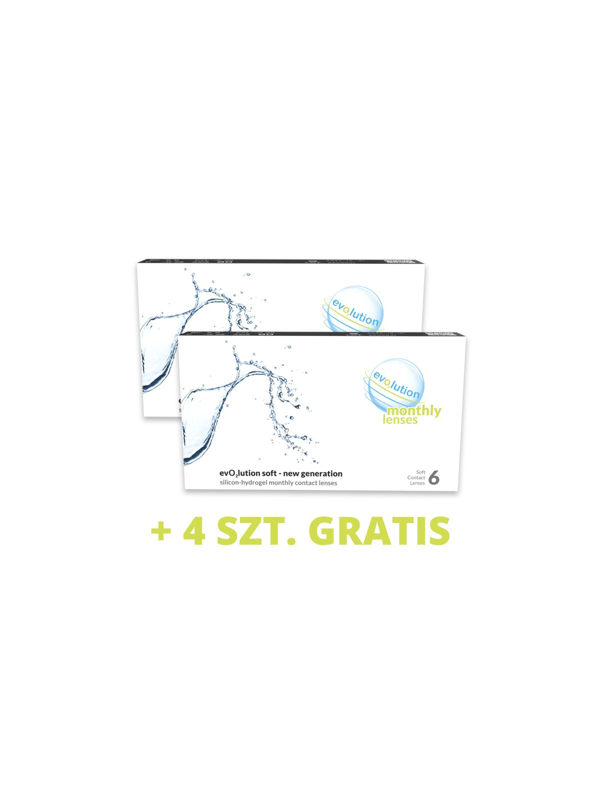2 x evO2lution monthly lenses 6 szt. + 4 szt. gratis