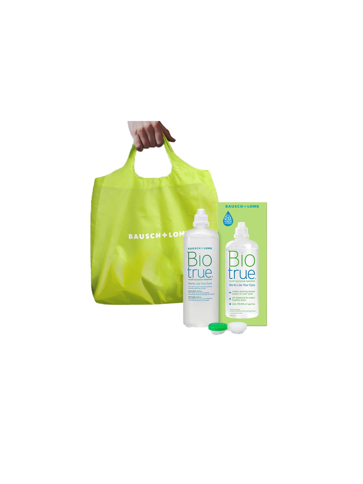 Płyn do soczewek kontaktowych Biotrue 300 ml + torba GRATIS