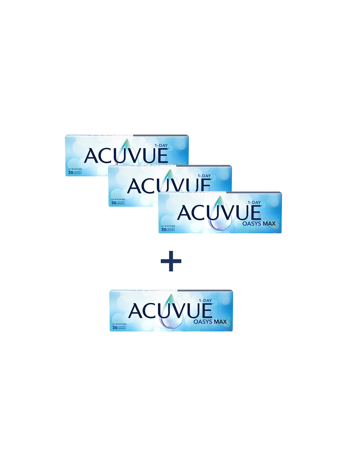 ACUVUE® OASYS MAX 1-Day 30 szt. 3 + 1 za 1 zł BC 9,0