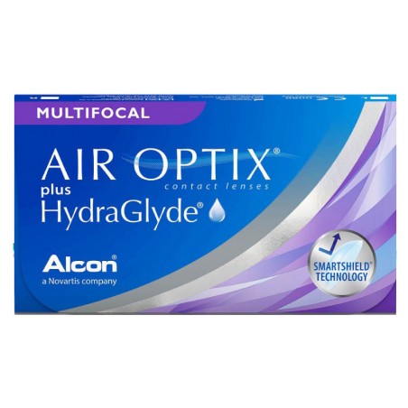Soczewki miesięczne Air Optix plus HydraGlyde Multifocal 6 szt. - WYPRZEDAŻ DŁUGA DATA