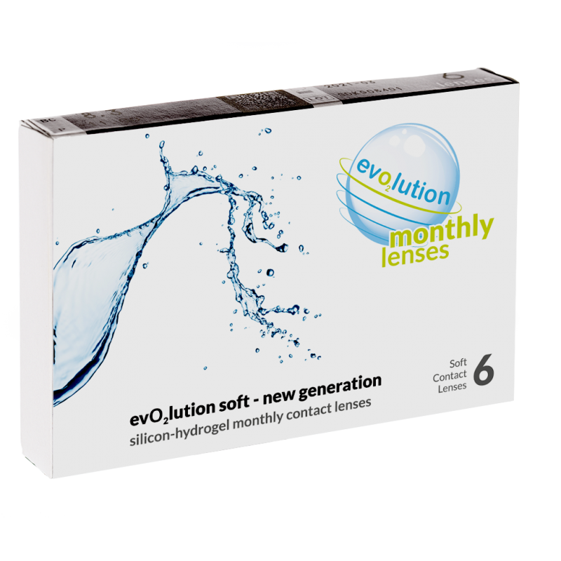 3 + 1 GRATIS - evO2lution monthly lenses 6 szt. BC 8.6