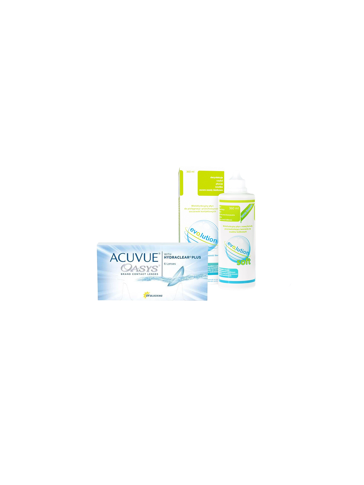 Soczewki ACUVUE® OASYS 6 szt. + płyn evO2lution soft 360 ml