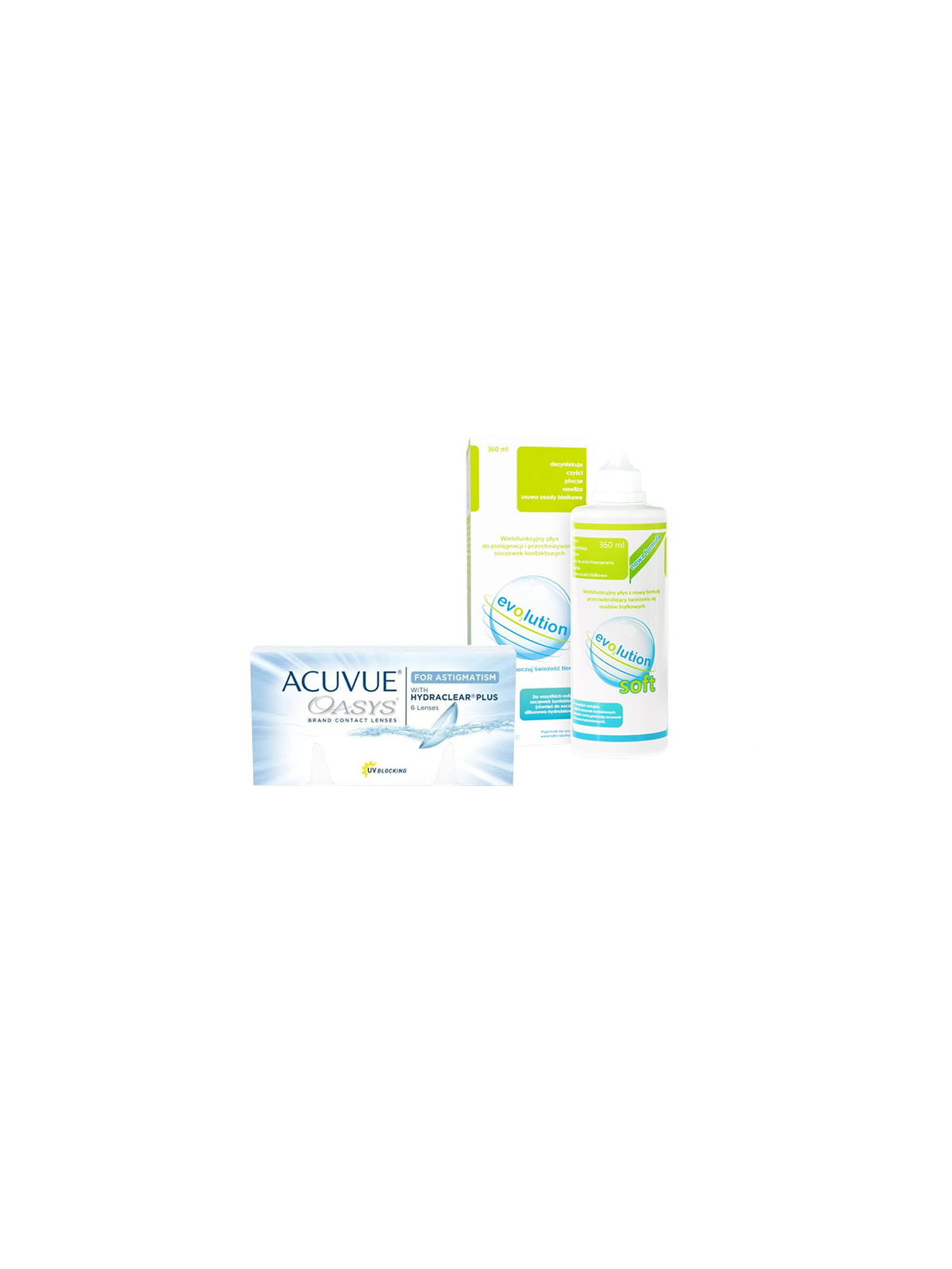 Soczewki ACUVUE® OASYS for ASTIGMATISM 6 szt. + płyn evO2lution soft 360 ml