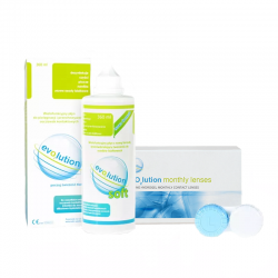 Zestaw evo2lution monthly lenses 6 szt.  + płyn evo2lution soft 360 ml
