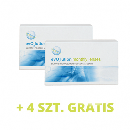 2 x evO2lution monthly lenses 6 szt. + 4 szt. gratis