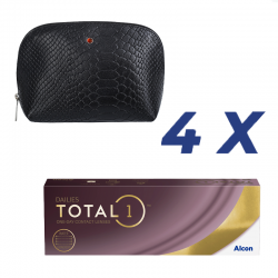 4 x Dailies Total 1 30 szt. + kosmetyczka marki Batycki