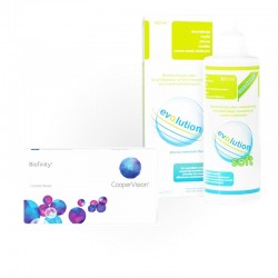 Soczewki Biofinity 3 szt. + płyn evO2lution soft 360 ml