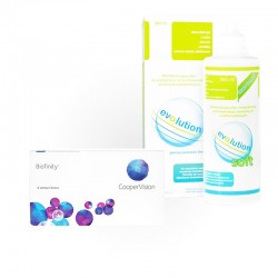 Soczewki Biofinity 6 szt. + płyn evO2lution soft 360 ml