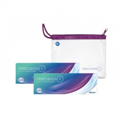 2 x Soczewki jednodniowe Precision 1 30 szt. + kosmetyczka