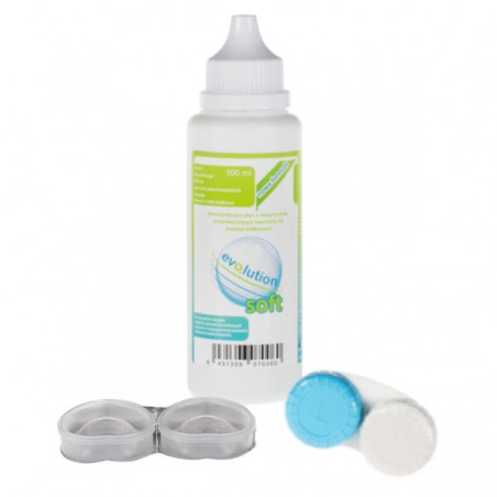 Zestaw startowy soczewki kontaktowe EvO2lution z płynem SOFT 100 ml i pojemniczkiem antybakteryjnym
