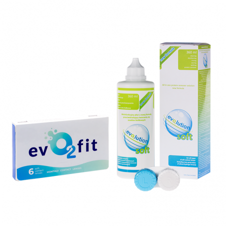 evo2lution monthly basic 6 szt. + płyn evO2lution soft 360 ml