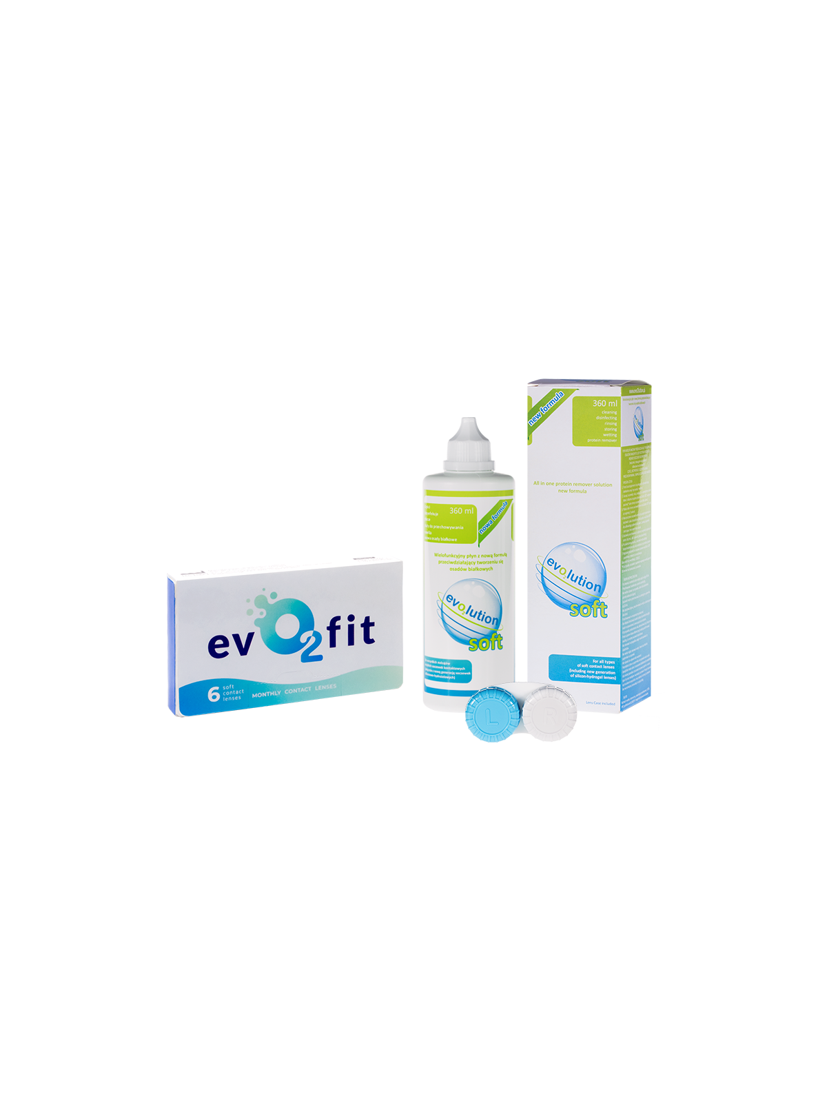 evo2lution monthly basic 6 szt. + płyn evO2lution soft 360 ml